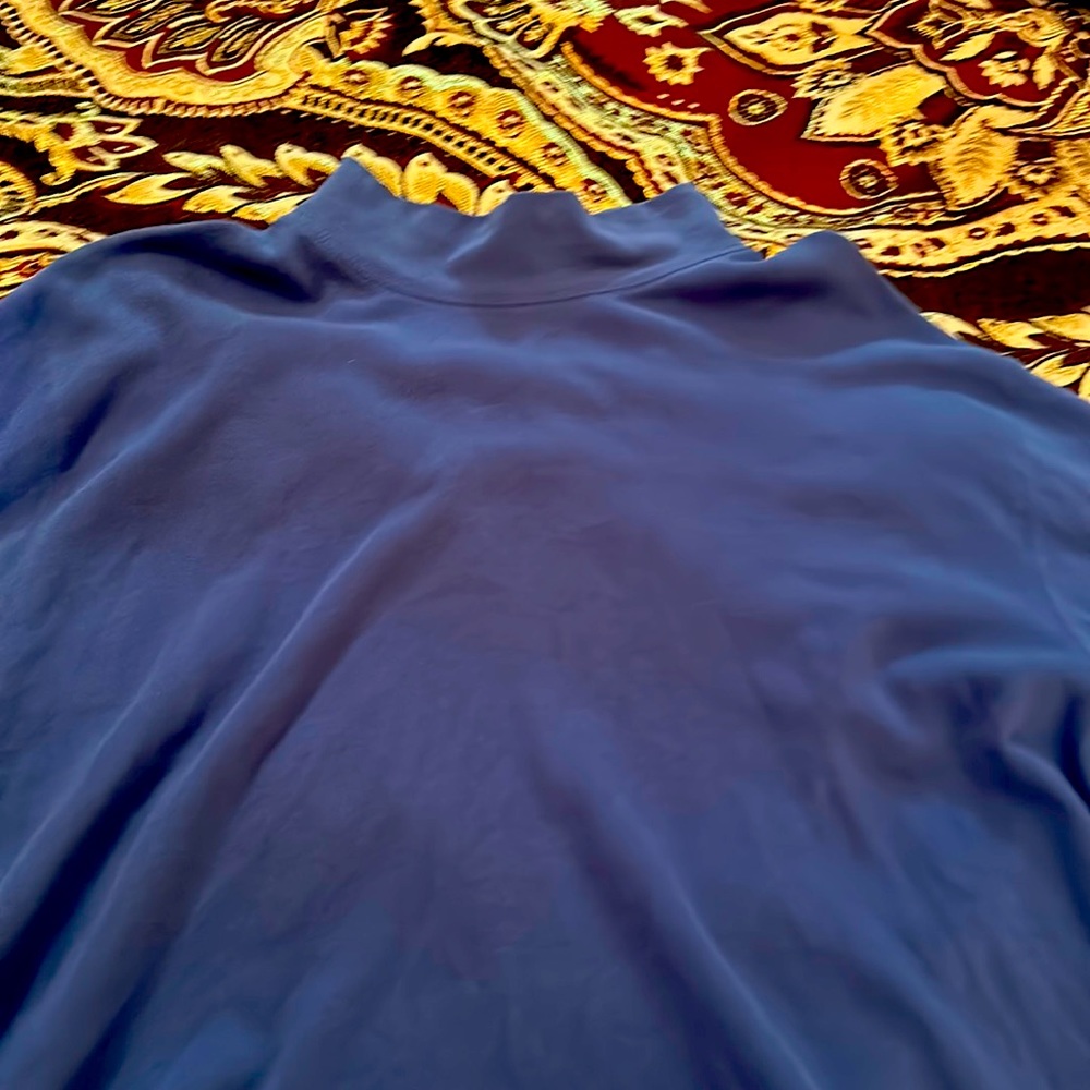 Lands End turtle neck shirt blue